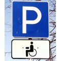 Дорожный знак "Парковка для инвалидов". Полный комплект для установки